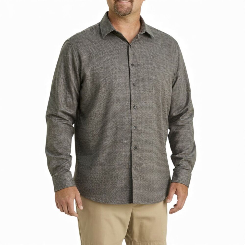 SYNRGY Big & Tall, New, DXL Men's Long Sleeve Sport Shirt, Size 4XLT